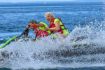 Driving a fast jet ski on Georgian Bay, Ontario