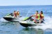 Racing across the water on Georgian Bay on a jet ski.