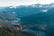 Fly over the Whistler Blackcomb resort in a helicopter.