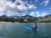 Private stand up paddle boarding group lesson at Kananaskis, Alberta.