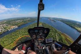 Helicopter flight over Ottawa and Gatineau