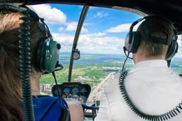 Helicopter flight over Ottawa cockpit