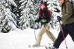 Snowshoeing in Kananaskis, Alberta, a short drive from Calgary at the base of the Rocky Mountains.