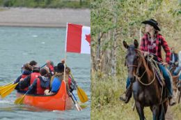 Kananaskis Alberta canoe and horseback riding experience