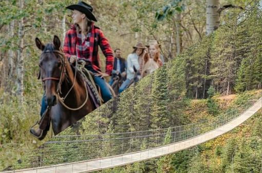 Kananaskis Suspension Bridge and Horseback Ride guided tour