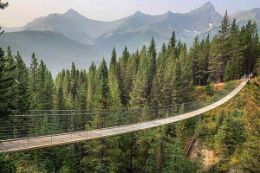 Kananaskis Alberta hike Blackenshale suspension bridge