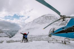 helicopter ride snowshoe tour Columbia ice fields AB