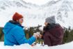 Rocky Mountain Helicopter Snowshoe hot chocolate and Baileys