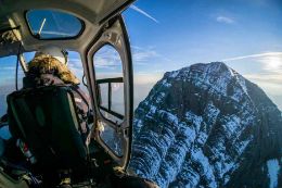 private helicopter tour in rocky mountains
