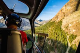 proposal engagement private helicopter tour in rocky mountains 