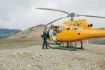 wedding during private helicopter tour in rocky mountains 