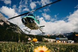 Canadian Rockies helicopter fishing tour heli-base