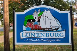 Lunenburg Nova Scotia welcome sign