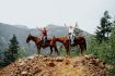 horseback riding Pemberton BC, near Whistler waving