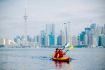 learn to kayak Toronto Islands cn tower view