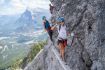 Banff Via Ferrata Tour route up Mt Norquay