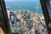 helicopter view on Toronto sightseeing tour near CN Tower	