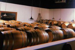 Vancouver wine tour, cask room at winery