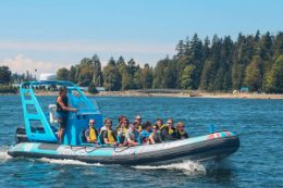 A Vancouver guided sightseeing tour of sites on Zodiac Boat.