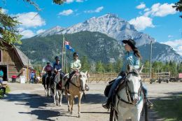 horseback ride Banff National Park for families