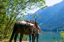 Half Day Guided Horseback Ride with Cowboy Supper, Birkenhead Lake