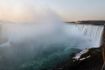 Niagara Helicopter Tour Winter Lights, falls at sunset