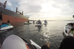 Vancouver Seadoo Tour to Bowen Island, tanker in bay