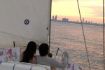 Toronto harbour cruise, sail under full moon