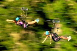 Whistler Superfly Ziplines experience, side-by-side