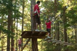  suspended bridges, ziplines & tightropes balancing on the Whistler Aerial Obstacle Course
