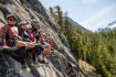 Squamish, BC Via Ferrata sitting along mountain path