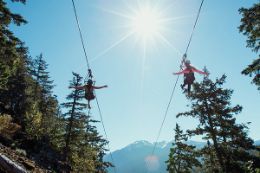 Whistler Superfly Ziplines fly side-by-side