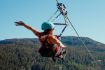 flying above Whistler backcountry - ziplining