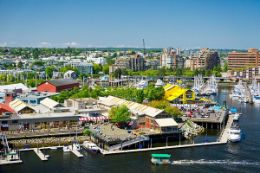 Vancouver sightseeing tour, Granville Island aerial picture