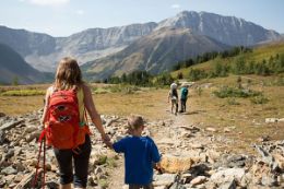 Family Survival Hike Experience in Kananaskis, Alberta.
