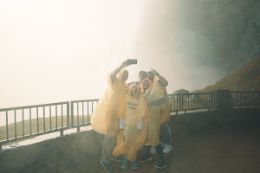 Selfie on Journey Behind the Falls on Niagara Falls Tour