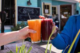 Bowen Island on Vancouver Boat tour - drinks