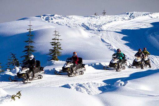 Whistler, British Columbia snowmobile tour guided