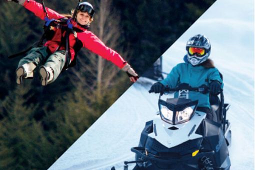 Whistler Superfly Zipline and Snowmobile Tour adventure