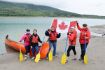 Bow River in a big canoe with guide, Kananaskis