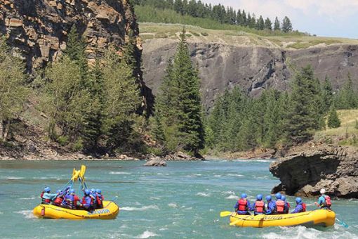 Kananaskis River Banff rafting trip for families