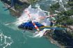 A helicopter flight over the Falls Niagara