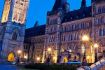 Ottawa Parliament Building at night on tour