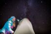 Stargazing winter on Kananaskis snowshoe tour
