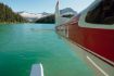 Seaplane on alpine lake Coast Mountains BC