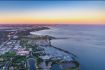Burlington to Toronto scenic flight sunset shoreline