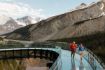 couple on Glacier Skywalk on Columbia Icefields Tour
