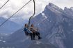 Mt.Norquay, Banff Sightseeing Chairlift couple on way up