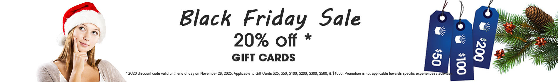 Black Friday Breakaway Experiences Gift Card sale