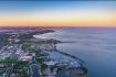 Scenic Flight Burlington Lake Ontario shoreline sunset